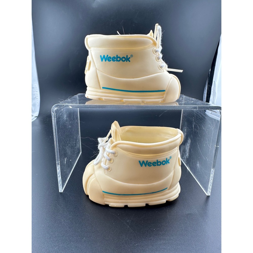 Reebok Weebok Cabbage Patch Kids Doll Boots Cream Vtg RARE 1989 CPK Shoes White